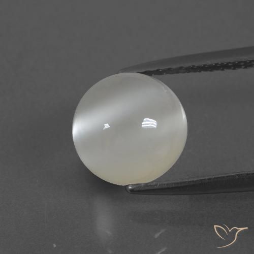 2.94ct Натуральный Теплый белый Лунный камень, Круглый, Полупрозрачный