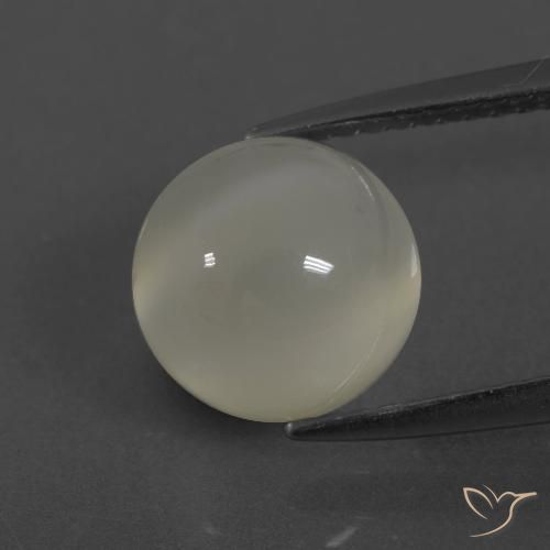 3.33ct Натуральный Теплый белый Лунный камень, Круглый, Полупрозрачный