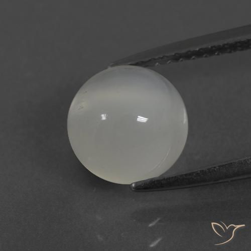2.53ct Натуральный Теплый белый Лунный камень, Круглый, Полупрозрачный
