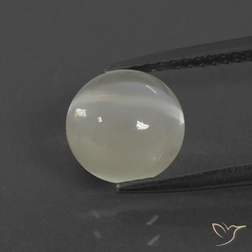 2.28ct Натуральный Теплый белый Лунный камень, Круглый, Полупрозрачный
