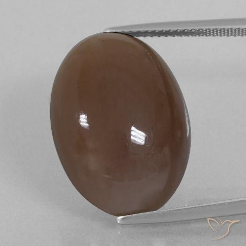 22.40ct Натуральный Коричневый Лунный камень, Овал, Непрозрачный