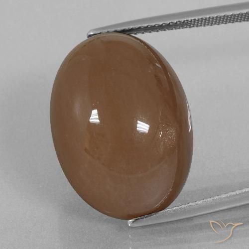 29.70ct Натуральный Теплый коричневый Лунный камень, Овал, Непрозрачный