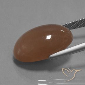 20.88 карата, натуральный Глубокий персик Лунный камень, Овал, Непрозрачный