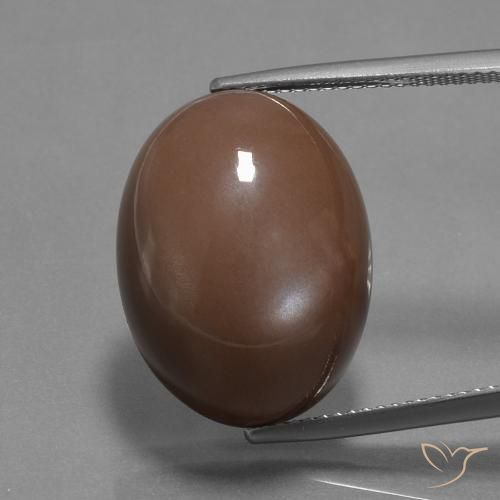 20.43ct Натуральный Коричневый Лунный камень, Овал, Непрозрачный
