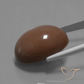20.43 карата, натуральный Коричневый Лунный камень, Овал, Непрозрачный