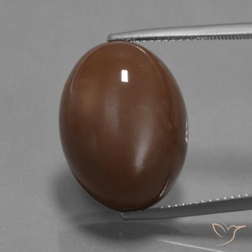 22.27ct Натуральный Коричневый Лунный камень, Овал, Непрозрачный