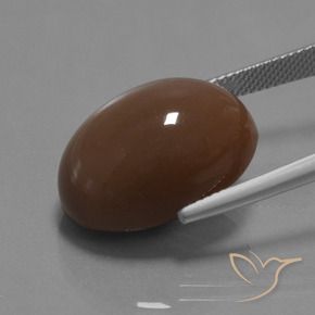22.27 карата, натуральный Коричневый Лунный камень, Овал, Непрозрачный