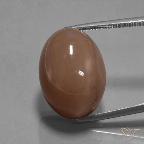 35.65ct Натуральный Коричневый Лунный камень, Овал, Непрозрачный