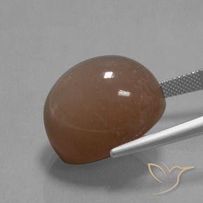 34.59 карата, натуральный Коричневый Лунный камень, Овал, Непрозрачный