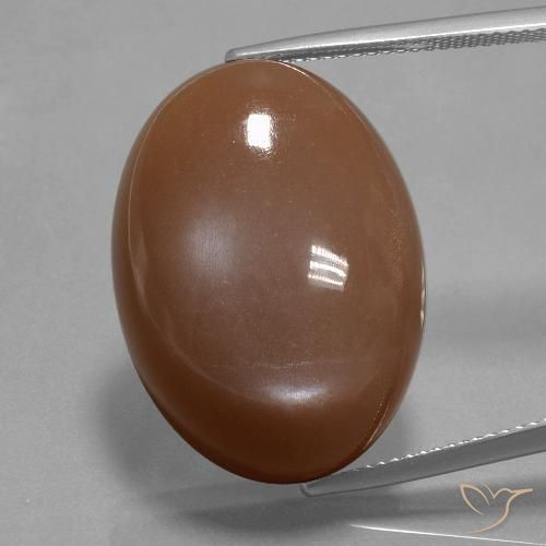 33.40ct Натуральный Теплый коричневый Лунный камень, Овал, Непрозрачный