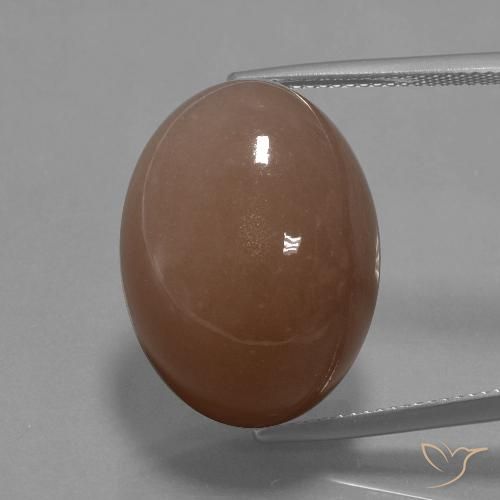 32.77ct Натуральный Коричневый Лунный камень, Овал, Непрозрачный