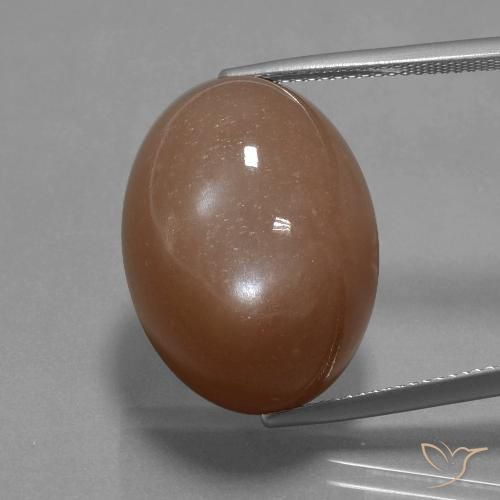 32.77ct Натуральный Теплый коричневый Лунный камень, Овал, Непрозрачный
