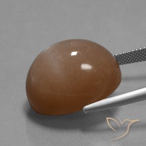 32.77 карата, натуральный Теплый коричневый Лунный камень, Овал, Непрозрачный