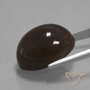 32.69 карата, натуральный Темно-коричневый Лунный камень, Овал, Непрозрачный