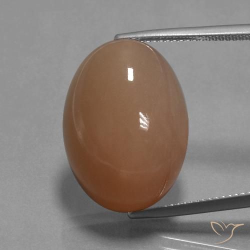 27.10ct Натуральный Коричневато-персиковый Лунный камень, Овал, Непрозрачный