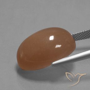 27.10 карата, натуральный Коричневато-персиковый Лунный камень, Овал, Непрозрачный