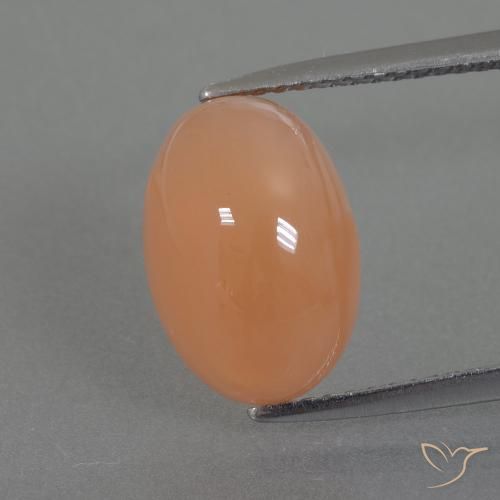 4.99ct Натуральный Средний апельсин Лунный камень, Овал, Полупрозрачный