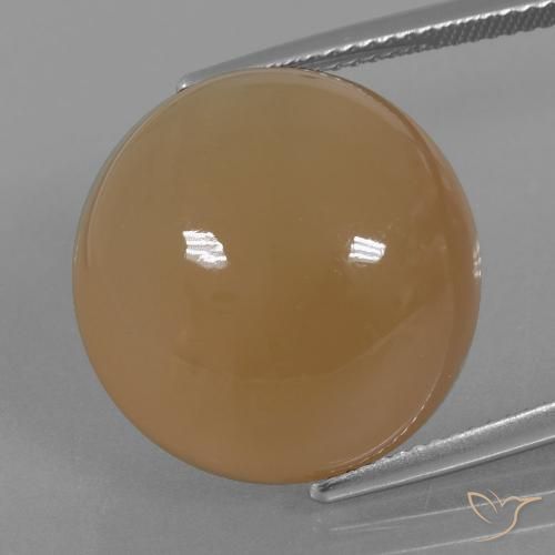 23.98ct Натуральный Светлый арахисовый коричневый Лунный камень, Круглый, Полупрозрачный