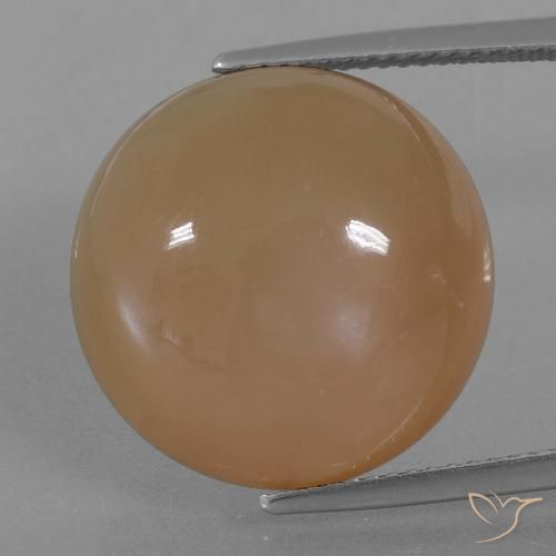 23.89ct Натуральный Карамельный коричневый Лунный камень, Круглый, Полупрозрачный