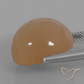 24.65 карата, натуральный Карамельный коричневый Лунный камень, Круглый, Полупрозрачный