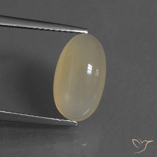 4.00ct Натуральный Светло-теплый коричневый Лунный камень, Овал, Полупрозрачный