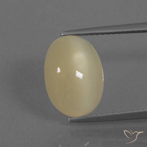 5.04ct Натуральный Кремовый Лунный камень, Овал, Полупрозрачный