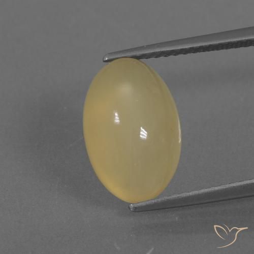 5.34ct Натуральный Дижонский желтый Лунный камень, Овал, Полупрозрачный