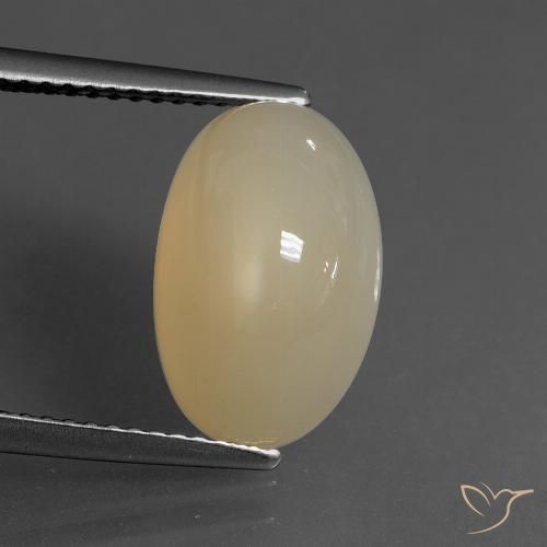 6.76ct Натуральный Бледно-коричневый Лунный камень, Овал, Полупрозрачный