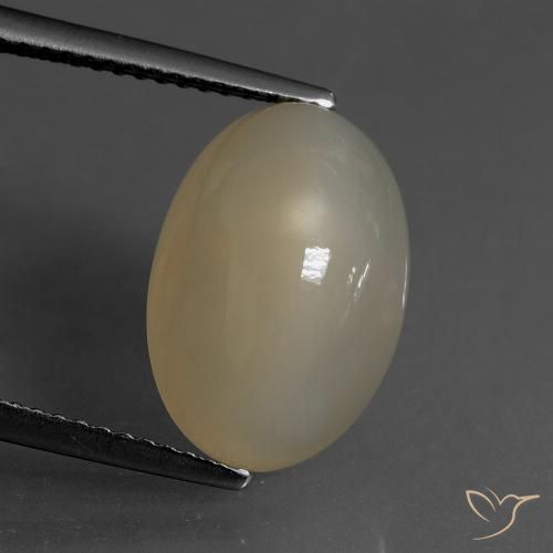 6.82ct Натуральный Светло-коричневая тортилья Лунный камень, Овал, Полупрозрачный