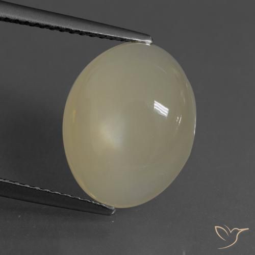 6.24ct Натуральный Светло-кофейный коричневый Лунный камень, Овал, Полупрозрачный