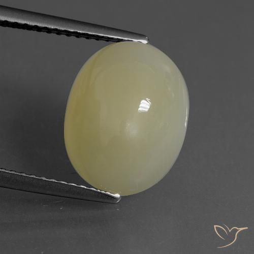 6.39ct Натуральный Средний желтый Лунный камень, Овал, Полупрозрачный