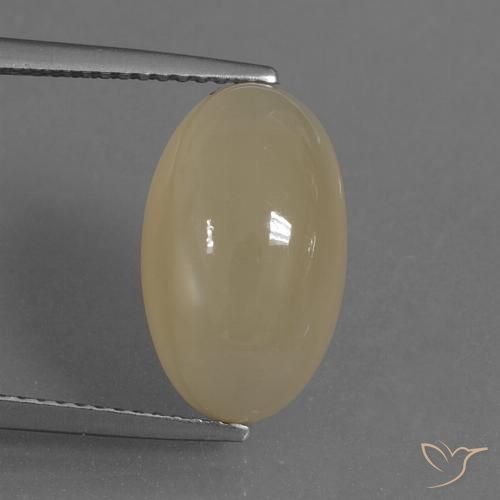 7.30ct Натуральный Светло-кофейный коричневый Лунный камень, Овал, Полупрозрачный