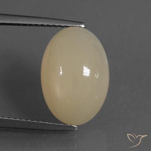 7.16ct Натуральный Светло-желтый Лунный камень, Овал, Полупрозрачный