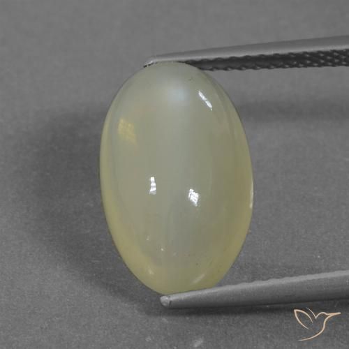 5.56ct Натуральный Средний желтый Лунный камень, Овал, Полупрозрачный