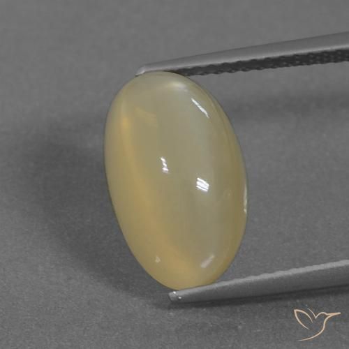 5.26ct Натуральный Землисто-коричневый Лунный камень, Овал, Полупрозрачный