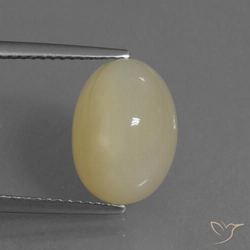 6.34ct Натуральный Светло-кофейный коричневый Лунный камень, Овал, Полупрозрачный