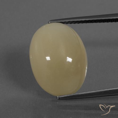 11.29ct Натуральный Средне-светло-коричневый Лунный камень, Овал, Полупрозрачный