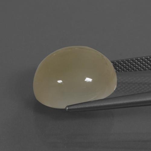 Натуральный Светло-золотистый Лунный камень 11,50 карата Огранка Круг, Полупрозрачный