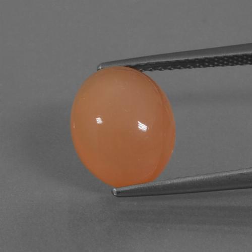 4.51 карата, натуральный Светло-оранжевый Лунный Камень, Огранка Овал, Полупрозрачный