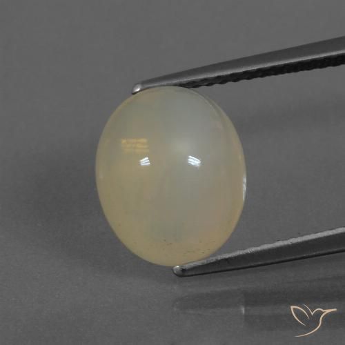 4.81ct Натуральный Светло-кофейный коричневый Лунный камень, Овал, Полупрозрачный, Photo A