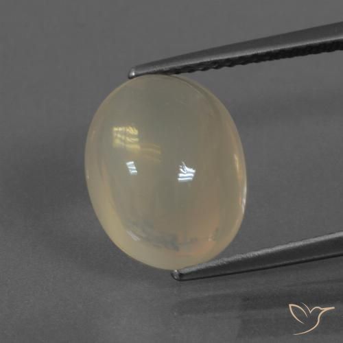 4.87ct Натуральный Светло-кофейный коричневый Лунный камень, Овал, Полупрозрачный