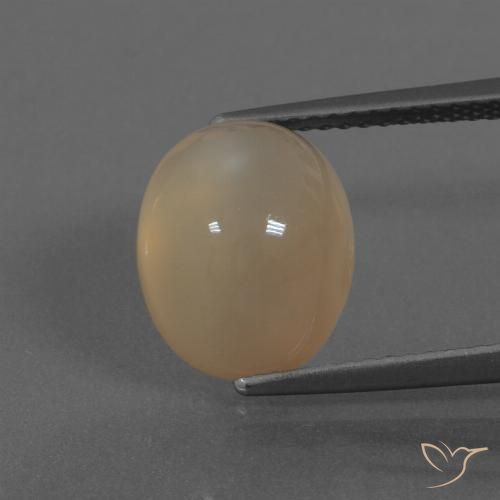 5.95ct Натуральный Светло-коричневый Лунный камень, Овал, Полупрозрачный
