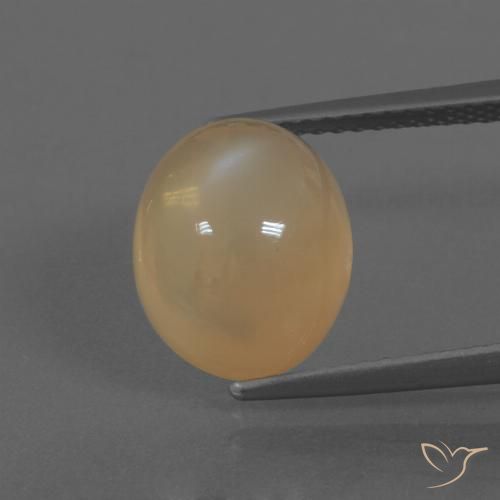 5.20ct Натуральный Светло-коричневый Лунный камень, Овал, Полупрозрачный