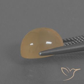 5.20 карата, натуральный Светло-коричневый Лунный камень, Овал, Полупрозрачный
