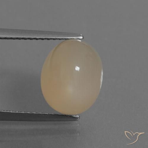 6.35ct Натуральный Теплый светло-коричневый Лунный камень, Овал, Полупрозрачный