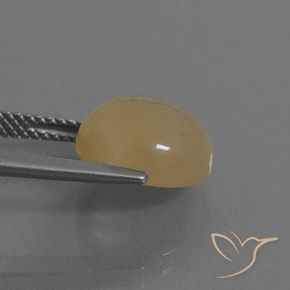 5.13 карата, натуральный Светло-кофейный коричневый Лунный камень, Круглый, Полупрозрачный