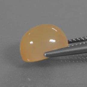 4.18 карата, натуральный Оранжево-золотой Лунный Камень, Огранка Овал, Полупрозрачный
