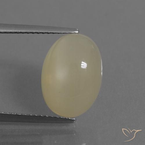 6.91ct Натуральный Кремовый Лунный камень, Овал, Полупрозрачный