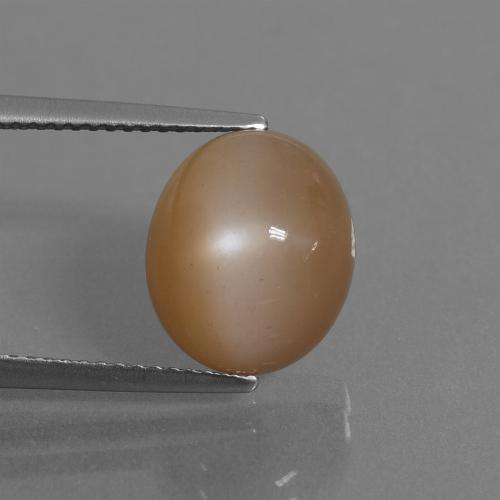 6.30 карата, натуральный Арахисовый коричневый Лунный Камень, Огранка Овал, Полупрозрачный