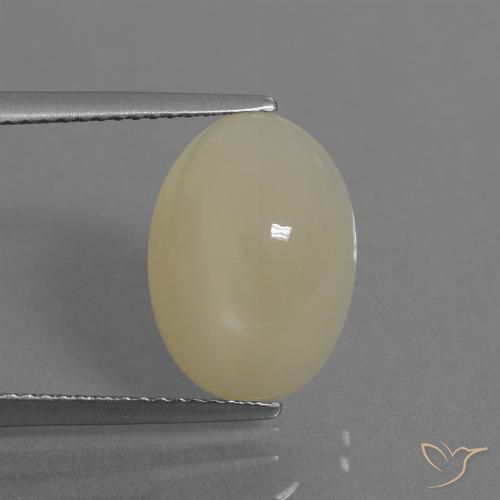 5.63ct Натуральный Светло-желтый Лунный камень, Овал, Полупрозрачный